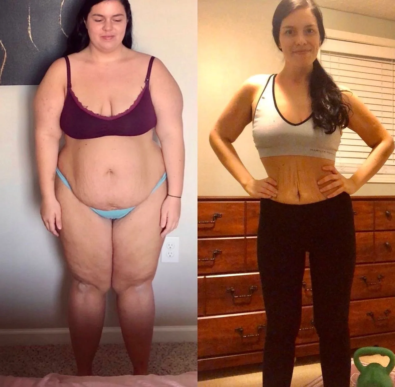 Client weight loss transformation result